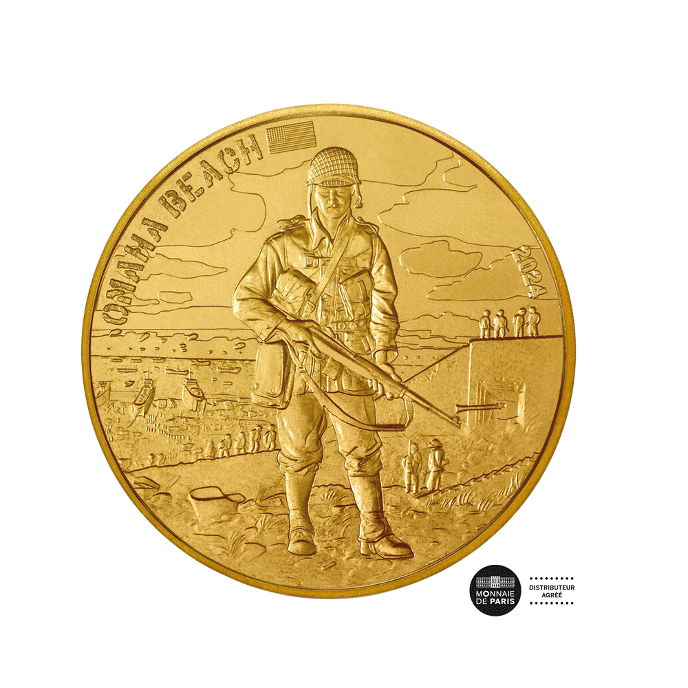 D-Day - Omaha Beach - Monnaie de 1/4€ - 2024