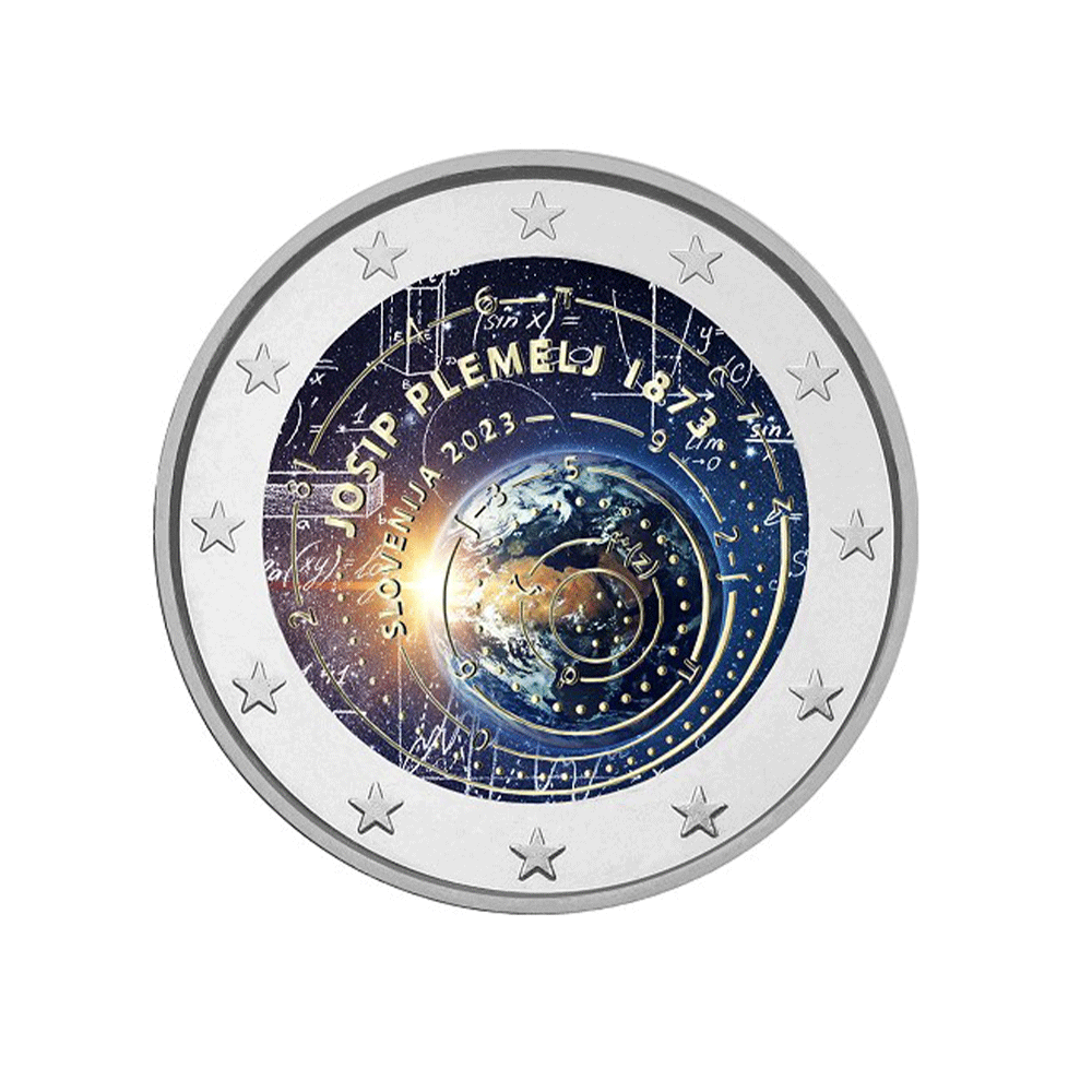 Slovenia 2023 - 2 Euro commemorative - 150th anniversary of the birth of Josip Plemelj - Colorized