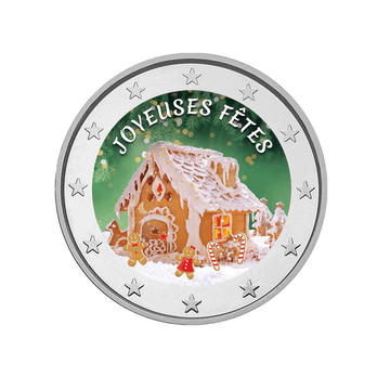 2 Euro commemorative - Happy Holidays - Colorized