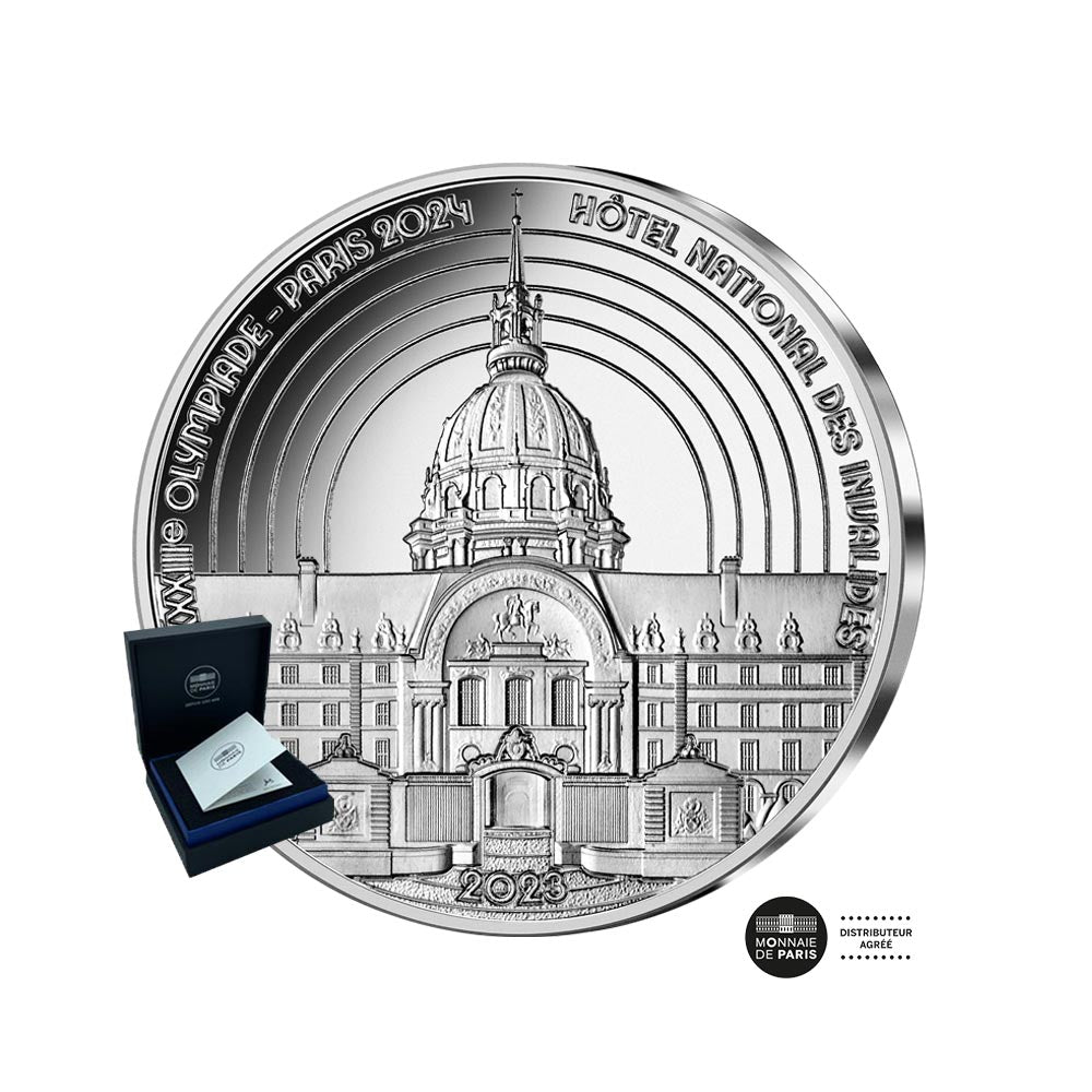 Jeux Olympiques de Paris 2024 - Les Invalides - Monnaie de 10€ Argent - BE 2023