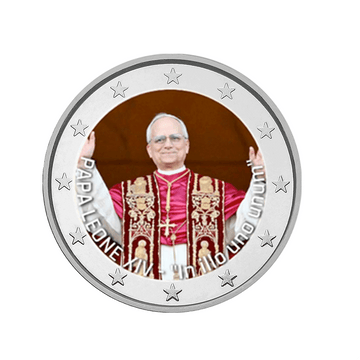 Pape Léon XIV - 2 Euro Commémorative - Colorisée #6