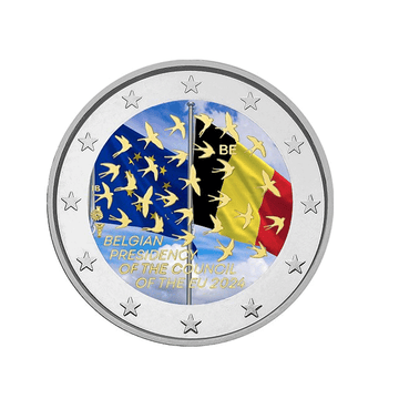 Belgien 2024 - 2 Euro Gedenk - Präsident der EU - farbig