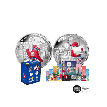 Jeux Olympiques de Paris 2024 - La France Accueille les Jeux - Lot de 11 monnaies de 10€ Argent et 50€ Argent avec le coffret collector -  Vague 1
