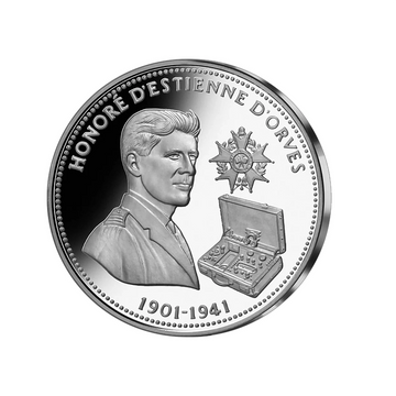 Frappe en argent pur - La France Victorieuse - Honoré d’Estienne d’Orves - 1901-1941