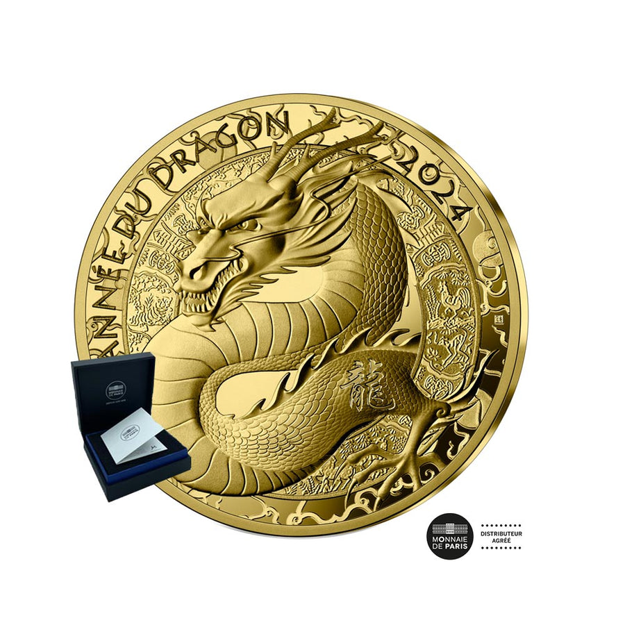 4 Pcs Pièce De Monnaie Chinoise De Style Dragon Année Du Dragon