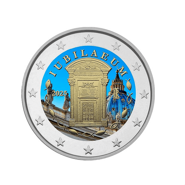 ⁣⁢Italien 2025 - 2 Euro Gedenkmünze - Jubiläum 2025 - Koloriert (Varianten verfügbar)⁤⁣