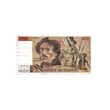 100 Franc Bilhetes Delacroix