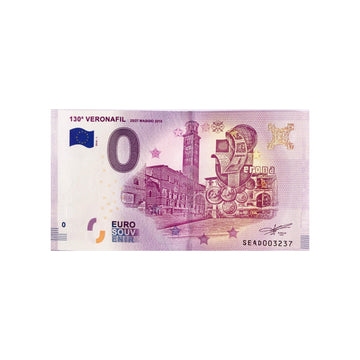 Bilhete de lembrança de zero a euro - 130a Veronafil - Itália - 2018