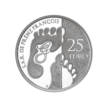 Luxemburg 2023 - seine königliche Hoheit Prinz François - Monnaie von 25 € Geld - sein