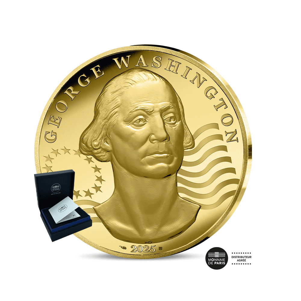 George Washington - Monnaie de 500€ Or 5 Oz - BE 2025