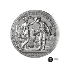 ⁣⁢Nezávislost USA - Cowpens - 25€ stříbrná mince - Vysoký reliéf 2024⁤⁣