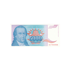Yougoslavie - Billet de 5 000 Dinars - 1994