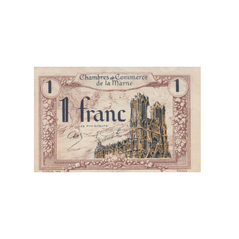 France - Billet de 1 Franc - Chambre de Commerce de la Marne - 1920
