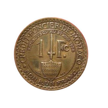 1 Franc - Louis II - Monaco - 1924