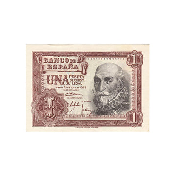 Espagne - Billet de 1 Peseta - 1953