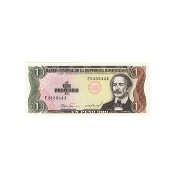 République Dominicaine - Billet de 1 Peso - 1984-1988