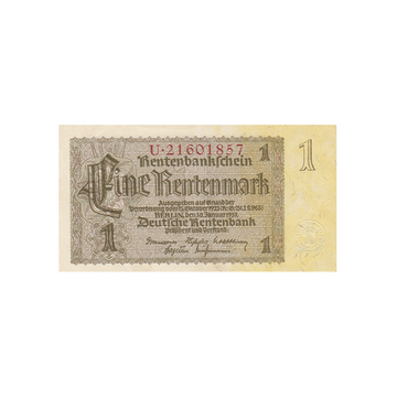 Allemagne - Billet de 1 Rentenmark - 1937