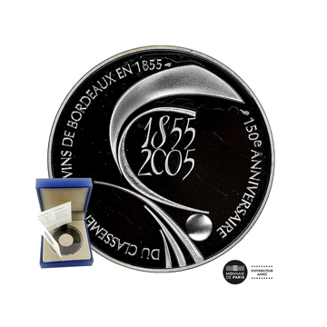 150è Anniversaire du classement des Vins de Bordeaux - Monnaie de 1,5€ Argent - BE 2005