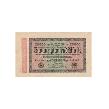 Allemagne - Billet de 20 000 Reichsmark - 1923