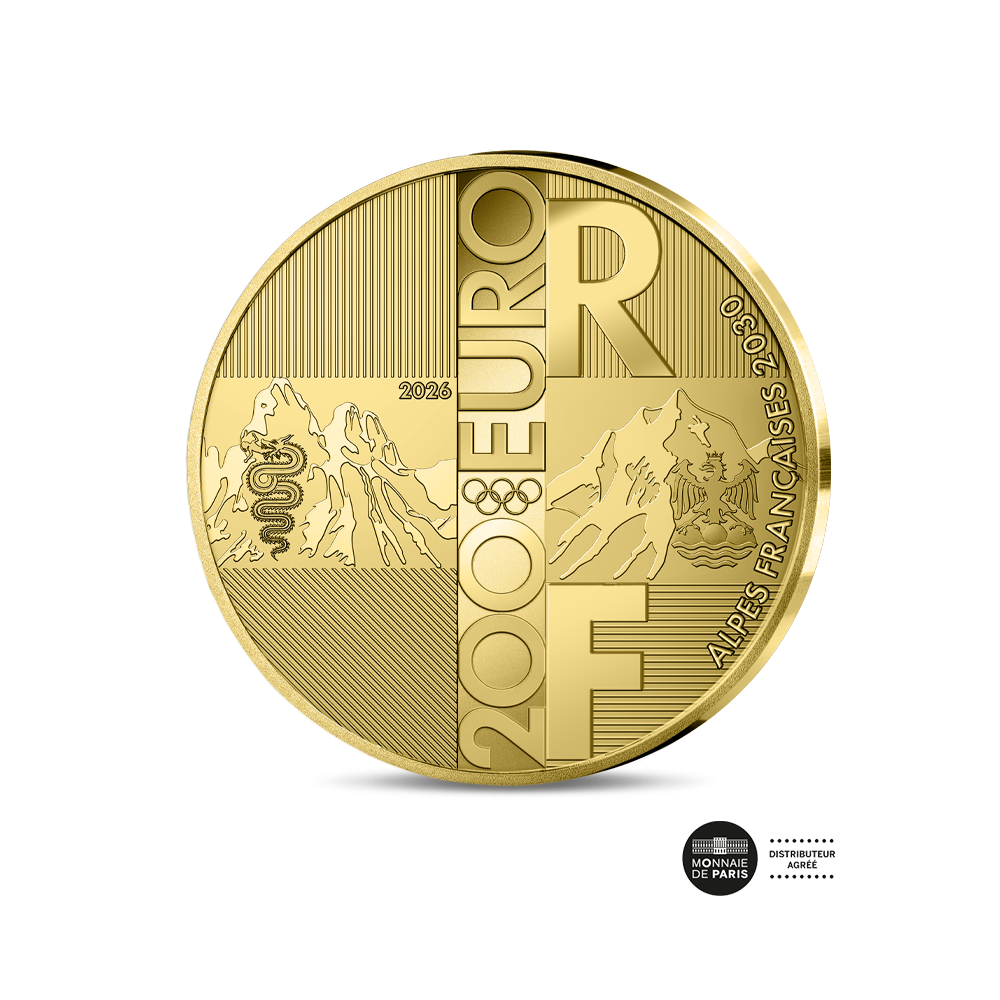 Milan Cortina 2026 - Handover - Monnaie de 200 Euros Or 1/10 Oz - BE