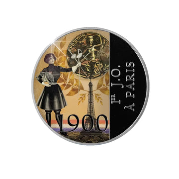 Frappe en Argent Colorisée - 1er Jeux Olympiques à Paris - 1900