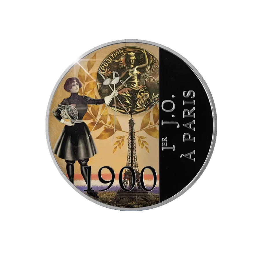 Frappe en Argent Colorisée - 1er Jeux Olympiques à Paris - 1900