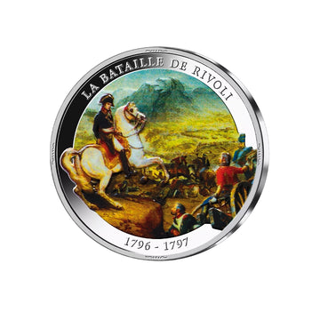 Frappe en Argent colorisé - Napoléon, bataille de Rivoli en Italie de 1796 à 1797