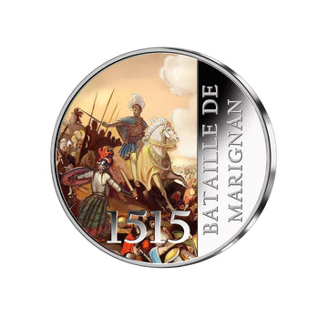 Frappe en Argent Colorisée - Bataille de Marignan en 1515