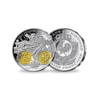 Frappe en Argent pur - 2000 ans d'histoire monétaire française - Lion d'Or Philippe VI - 1338