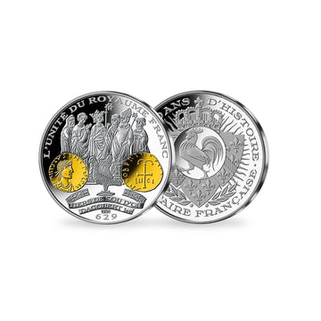 Frappe en Argent pur - 2000 ans d'histoire monétaire française - Tiers de Sou d'Or Dagobert - 629