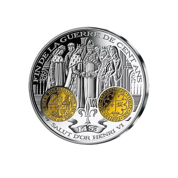 Frappe en Argent pur - 2000 ans d'histoire monétaire française - Salut d'Or Henri VI - 1453
