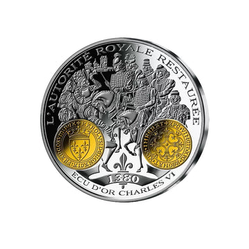 Frappe en Argent pur - 2000 ans d'histoire monétaire française - Ecu d'Or Charles VI - 1385