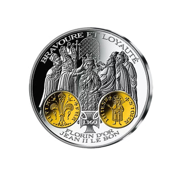 Frappe en Argent pur - 2000 ans d'histoire monétaire française - Florin d'Or Jean II Le Bon - 1360