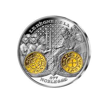 Frappe en Argent pur - 2000 ans d'histoire monétaire française - Denier Louis II le Bègue - 877
