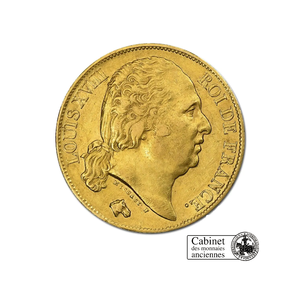 ⁣⁢20 Franc – Ludwig XVIII. – Nackter Brustbild – 1816-1824⁤⁣
