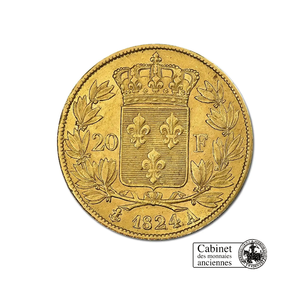 ⁣⁢20 Franc – Ludwig XVIII. – Nackter Brustbild – 1816-1824⁤⁣