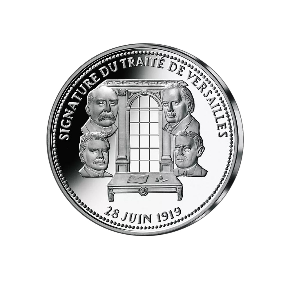 Frappe en argent pur - La France Victorieuse - Signature du Traité de Versailles
