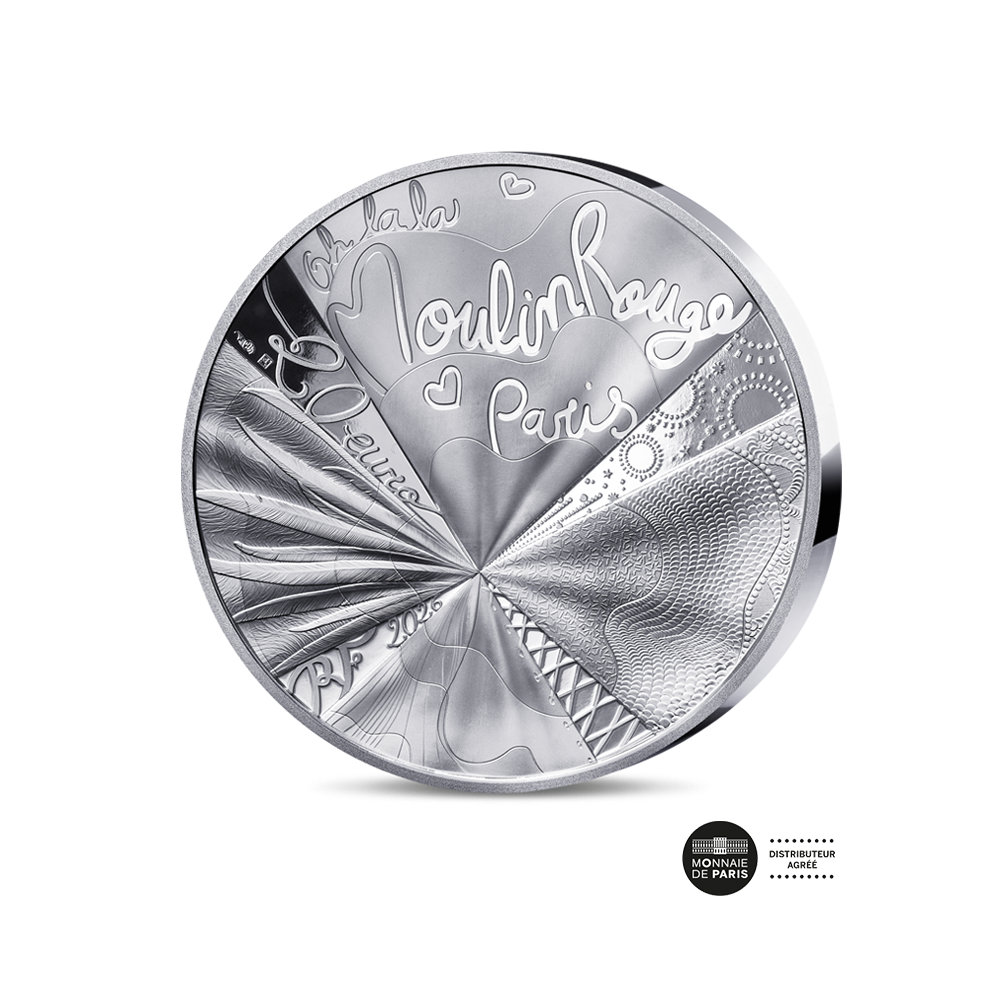 Moulin Rouge 2026 - Monnaie Haut Relief de 20 Euros Argent - BE