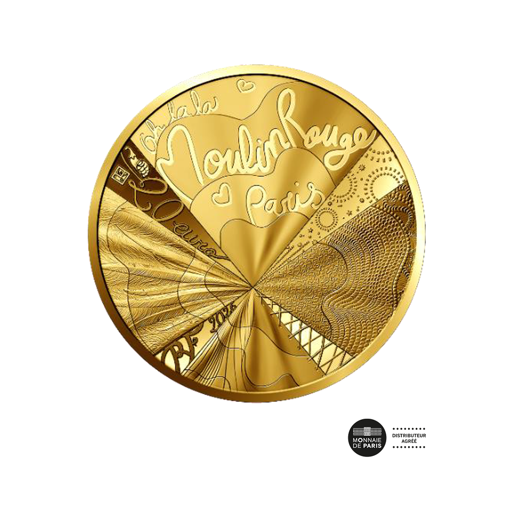 Moulin Rouge 2026 - Monnaie de 20 Euros Or 1/10 Oz - BE