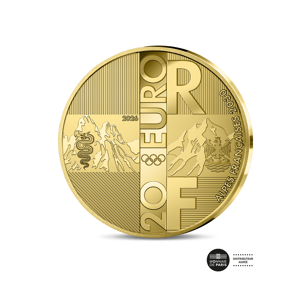Milan Cortina 2026 - Handover - Monnaie de 20 Euros Or 1/10 Oz - BE