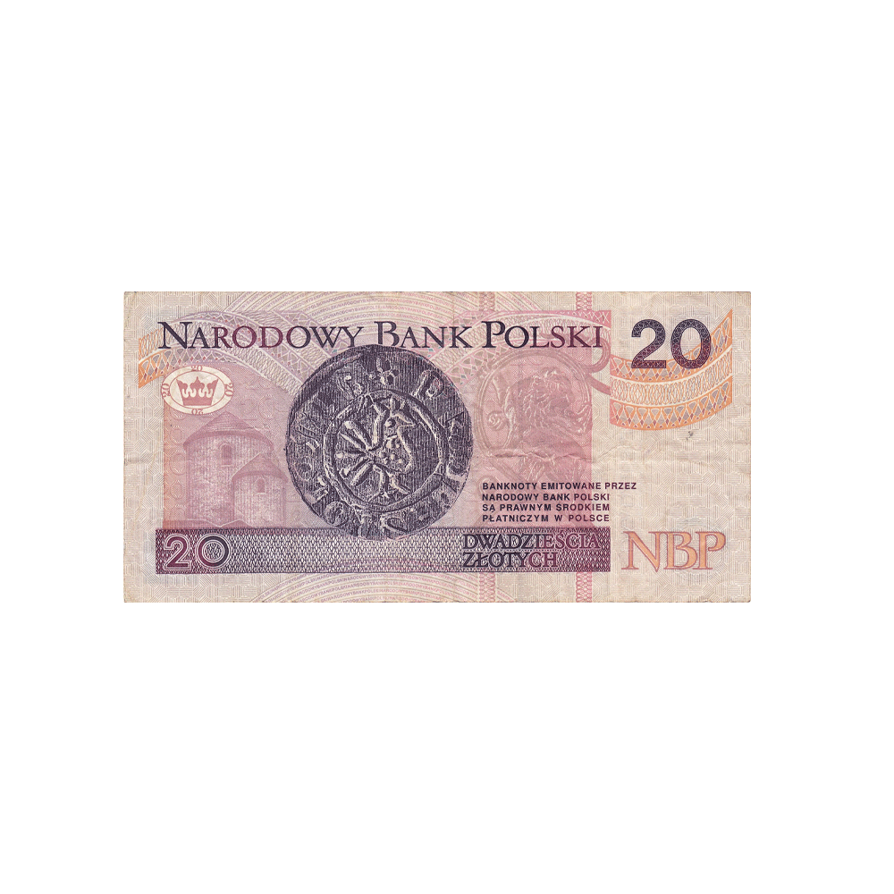 Pologne - Billet de 20 Zlotych - 1994