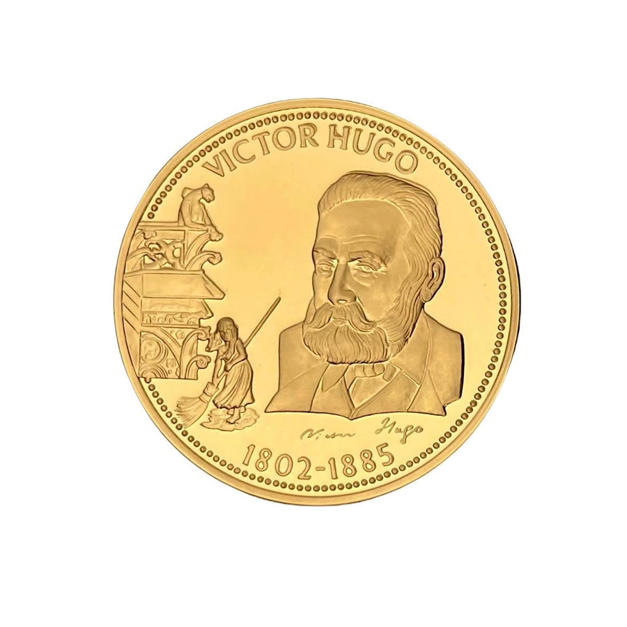 Frappe en Cuivre dorée à l'or pur - Victor Hugo
