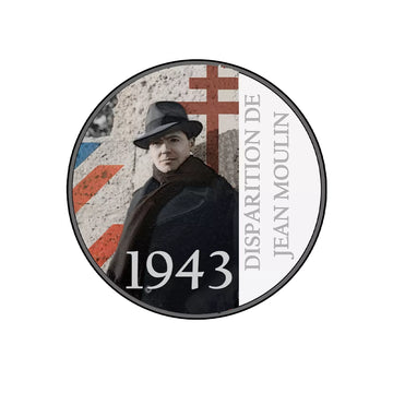 Frappe en Argent colorisé - Disparition de Jean Moulin - 1943