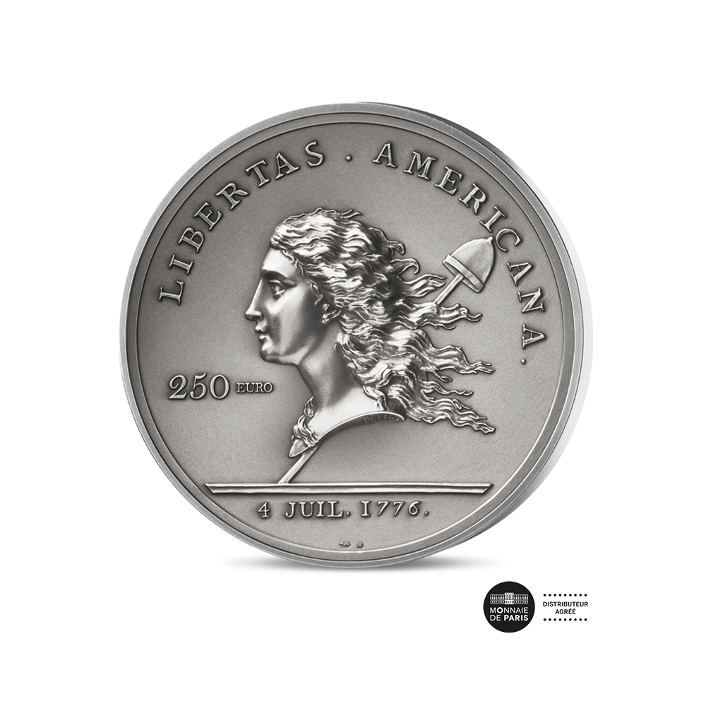 Indépendance des Etats-Unis - Monnaie de 250 Euros Argent ½ Kg - Haut-Relief Antique 2026