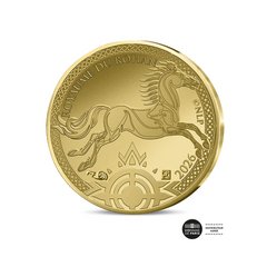 ⁣⁢The Lord of the Rings - The Flag of Rohan - 250 Euro Gold Coin - BU⁤⁣