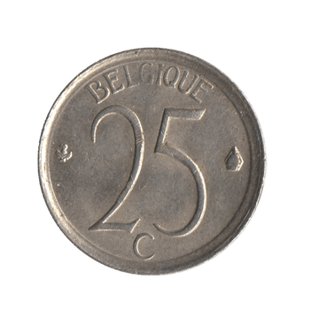 25 centimes - Baudouin Ier - Belgique - 1964-1975