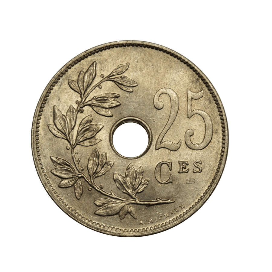 25 centimes - Albert Ier - Michaux - Belgique - 1913-1929