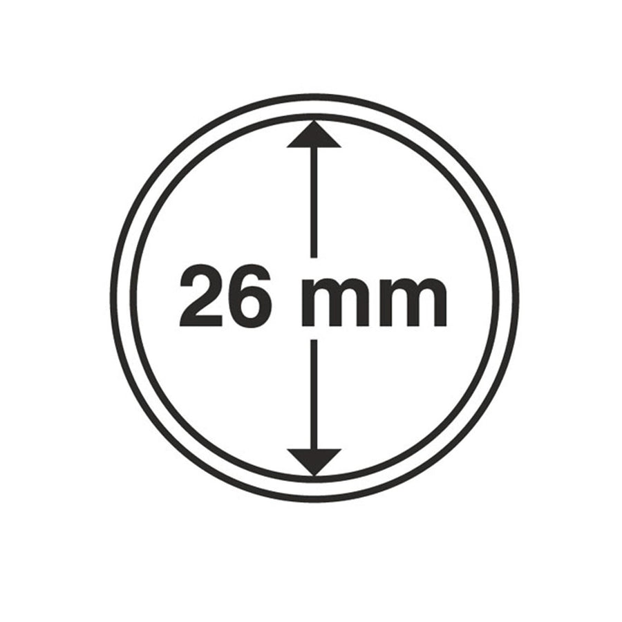 Capsules pour pièces de monnaies - 26 mm