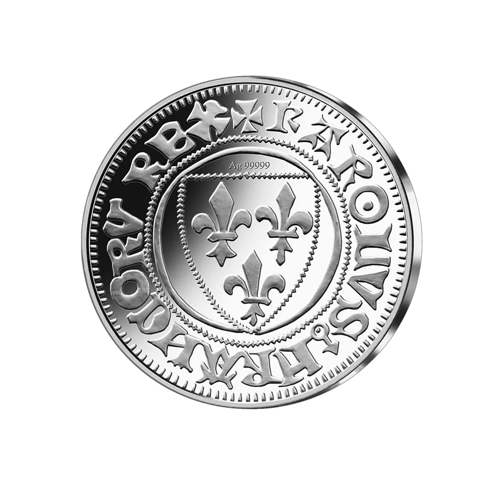 Frappe en argent pur - Blanc, dit Guénar, Charles VI