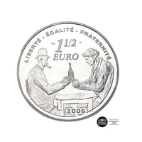 Paul Cézanne - Monnaie de 1,5 Euro Argent - BE 2006